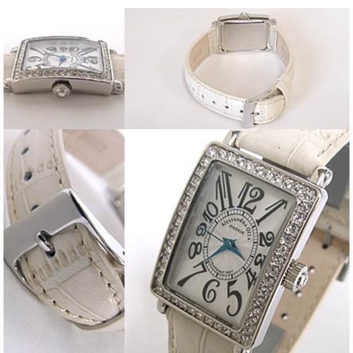 Alessandra Olla 腕時計 スワロフスキー ラインストーン