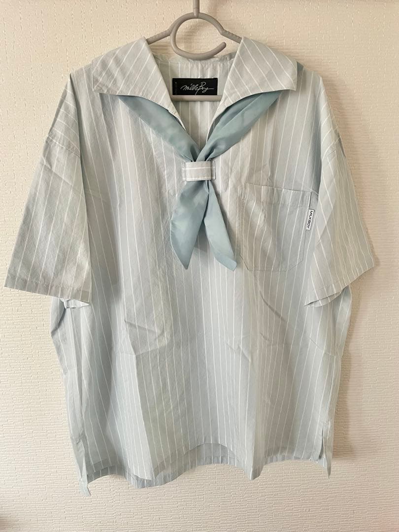 milkboy ミルクボーイ セーラー シャツ ブラウス ストライプ