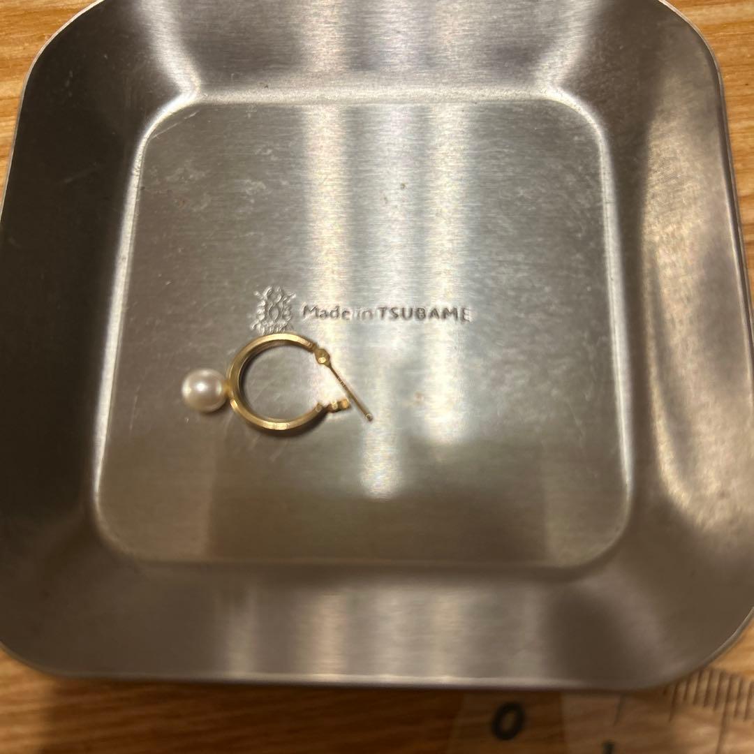 Lilas パールフープピアス M K10