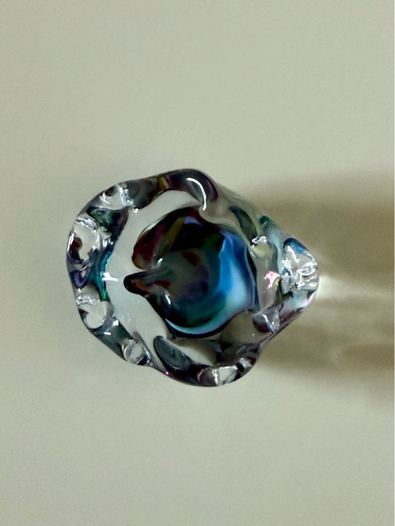 パイレックス ガラス ハンドメイド インテリア 雑貨 美品