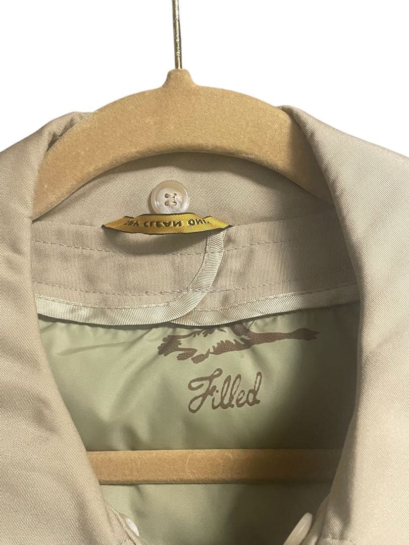 け*ん様 【超希少】 Down ベージュ トレンチコート ダウンライナ