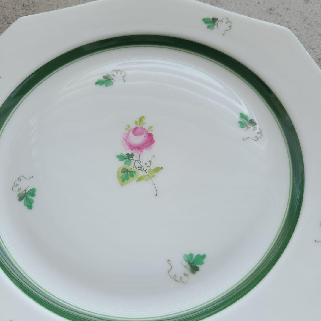 HEREND ウィーンの薔薇オクタゴナルプレート4枚セット