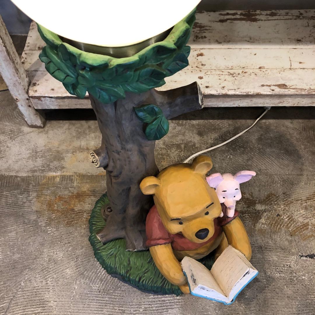 【Disney】プーさん ピグレット　陶磁器　スタンドライト　照明　キャラクター