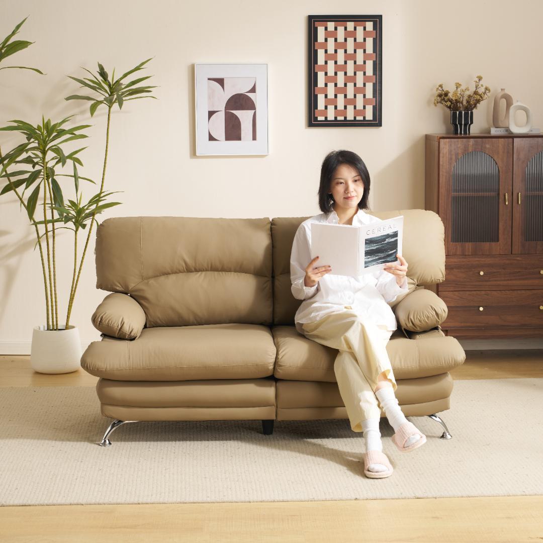 超人気！ソファー ソファ 2人掛け 幅155cm 2人掛け 北欧 BROWN