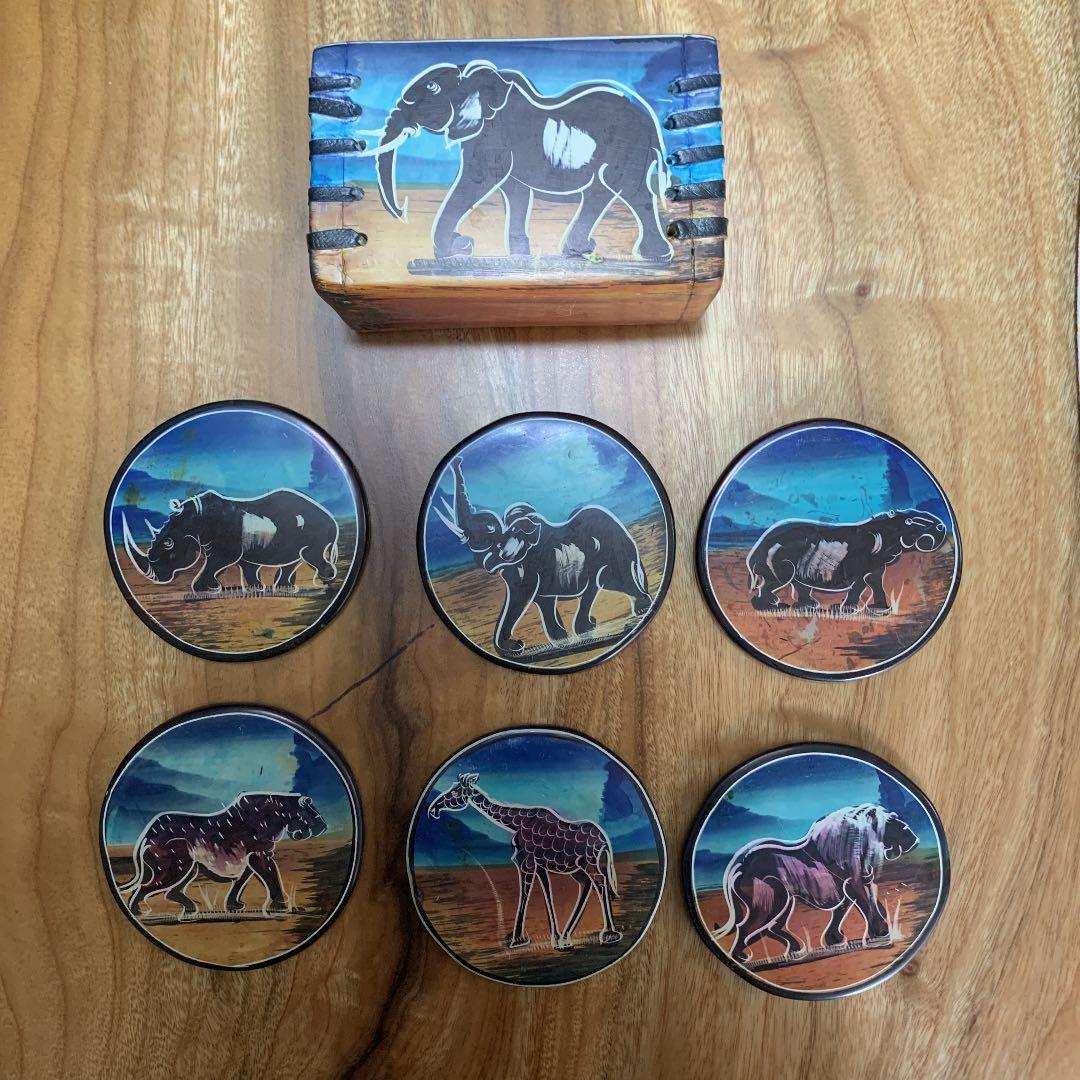 南アフリカ コースター 石製