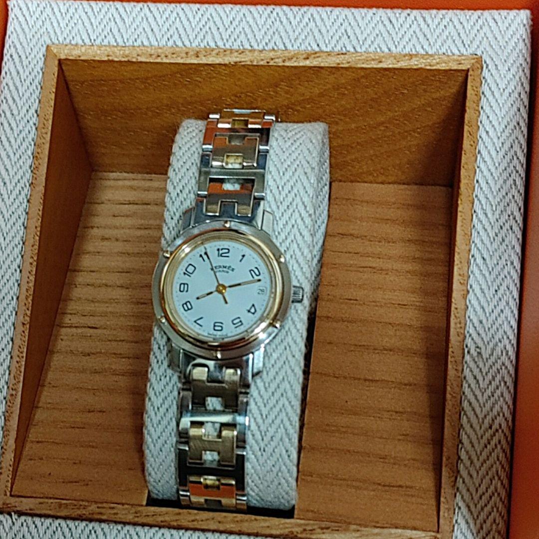 エルメス時計/極極極美品CL3.24/新品電池新品仕上げ正常稼働品/レディース