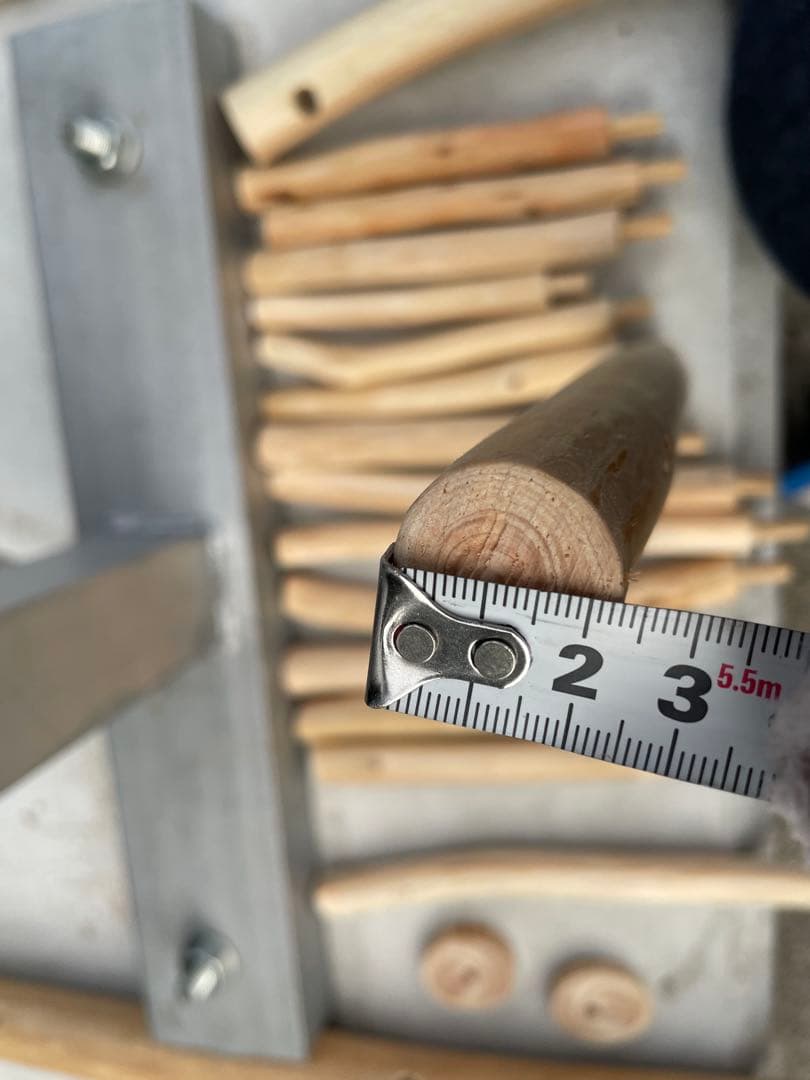 国産ヒノキ　鳥用止まり木　スタンド　アスレチック階段　約100センチ