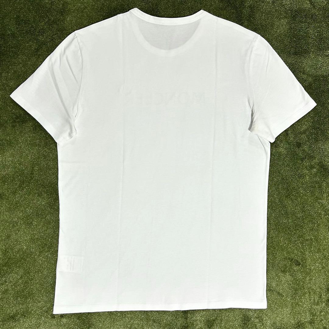 【良品】MONCLER モンクレール ロゴ 半袖 Tシャツ ホワイト 3XL