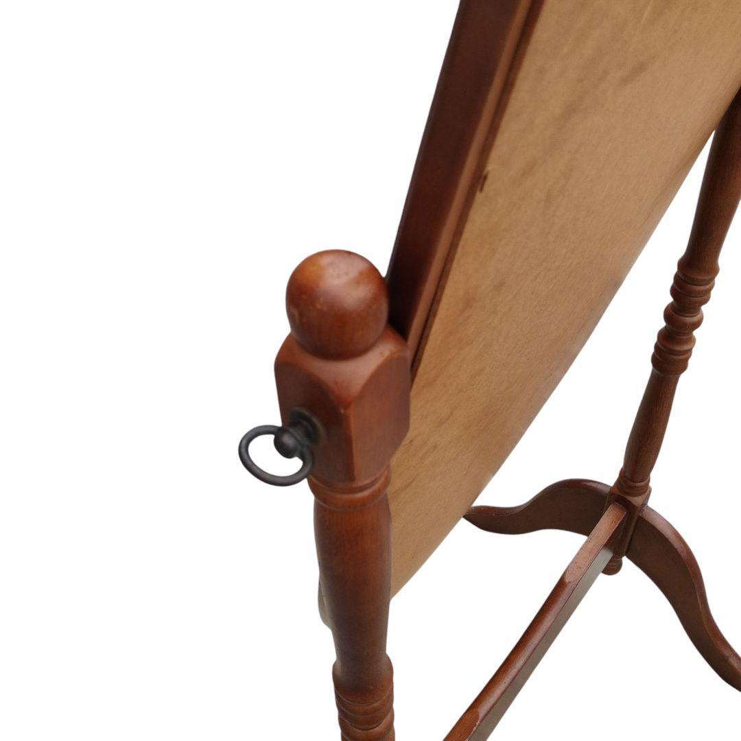 【送料込み】クラシック 木製スタンドミラー 脚付き 姿見