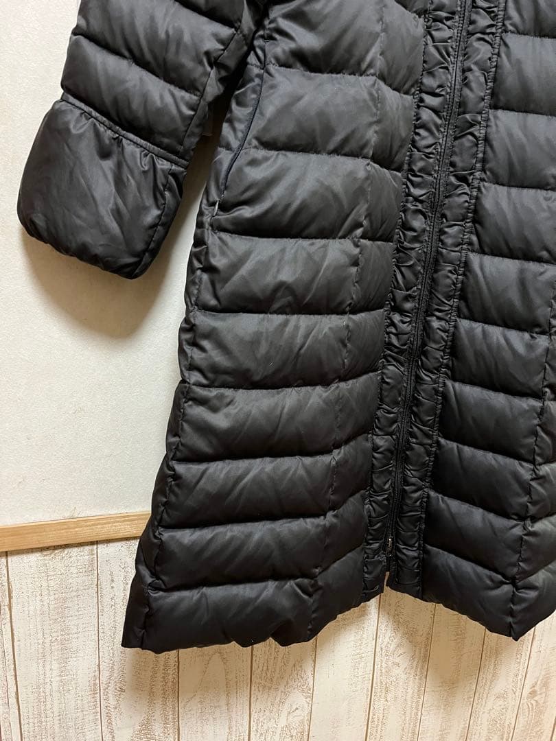 アミアンハウス 黒 ブラック ロング ダウンジャケット 大きいサイズ 17号