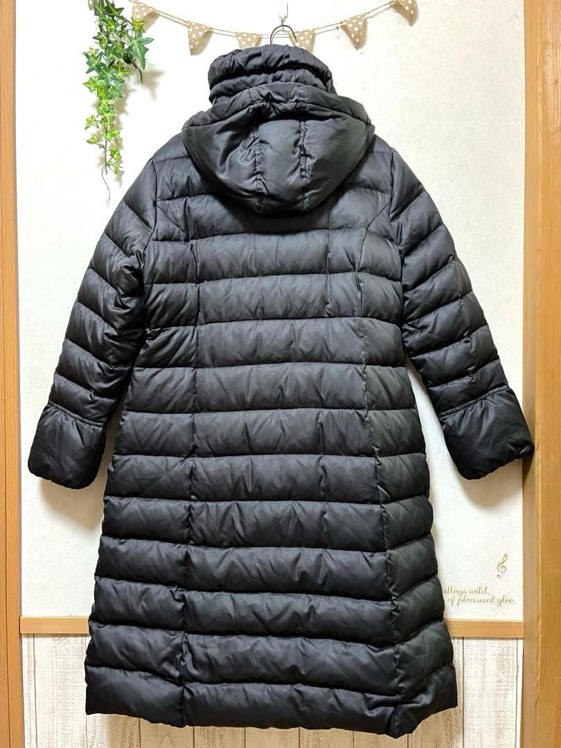 アミアンハウス 黒 ブラック ロング ダウンジャケット 大きいサイズ 17号