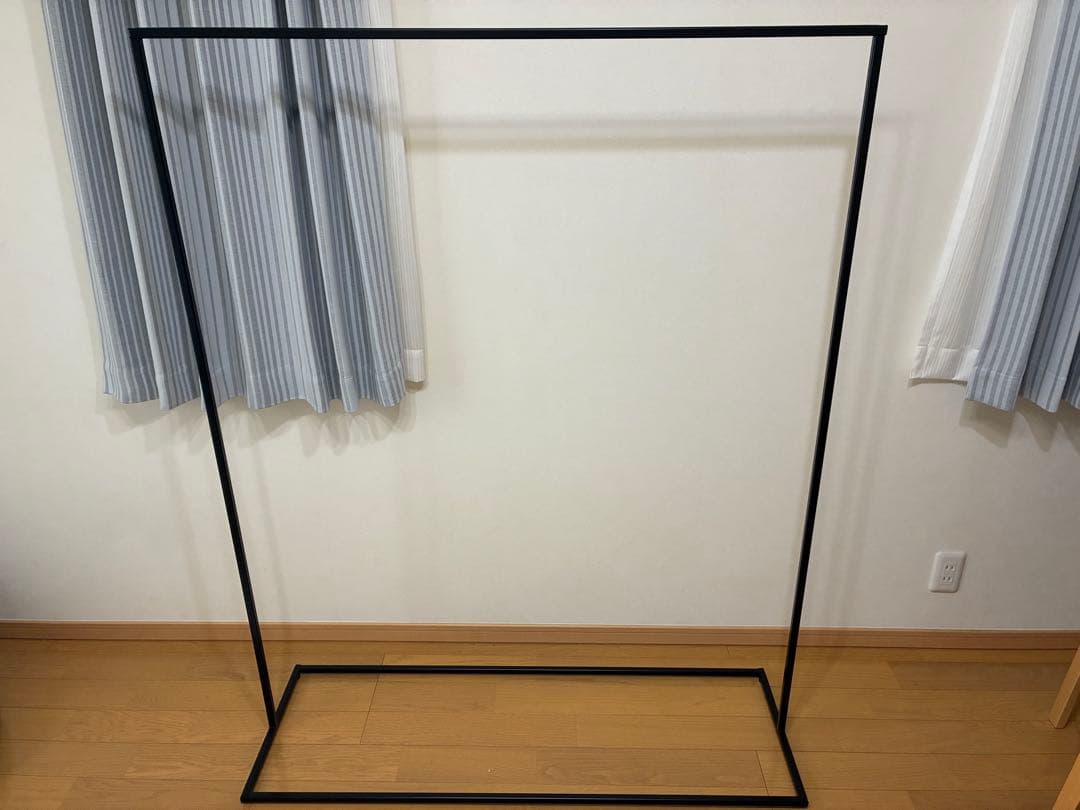 KANADEMONO ブラック ハンガーラック H1500mm W1200mm