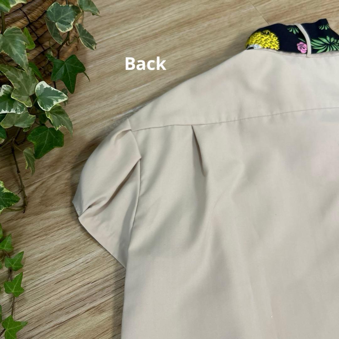 cccmalieシーマリー　キャップスリーブ半袖ブラウスFリボンスカーフ使用可能