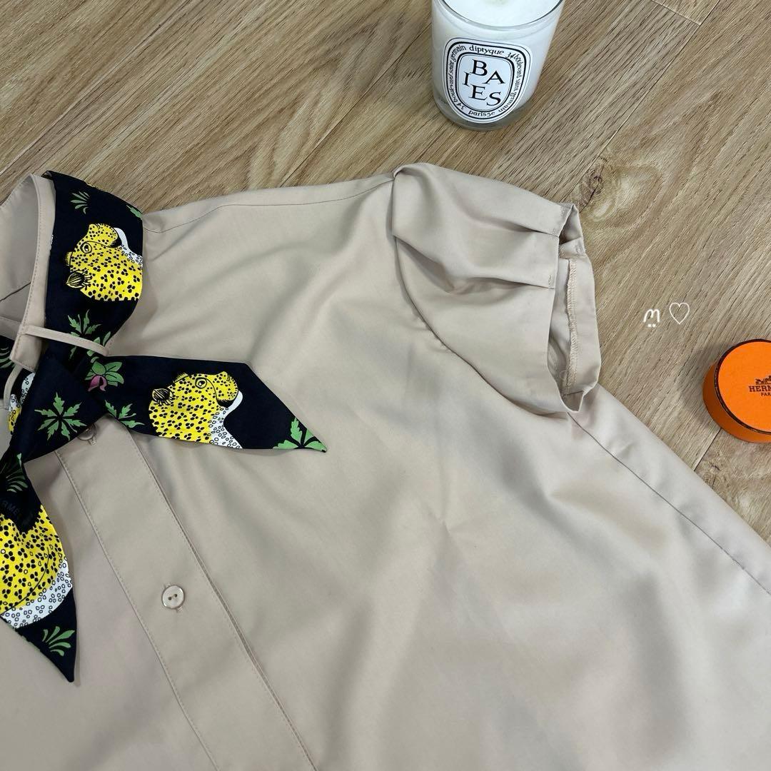 cccmalieシーマリー　キャップスリーブ半袖ブラウスFリボンスカーフ使用可能