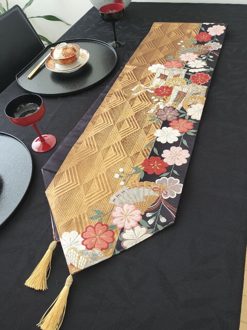 A959★逸品‼️全通帯‼️ひな祭り‼️テーブルランナー2m9cm