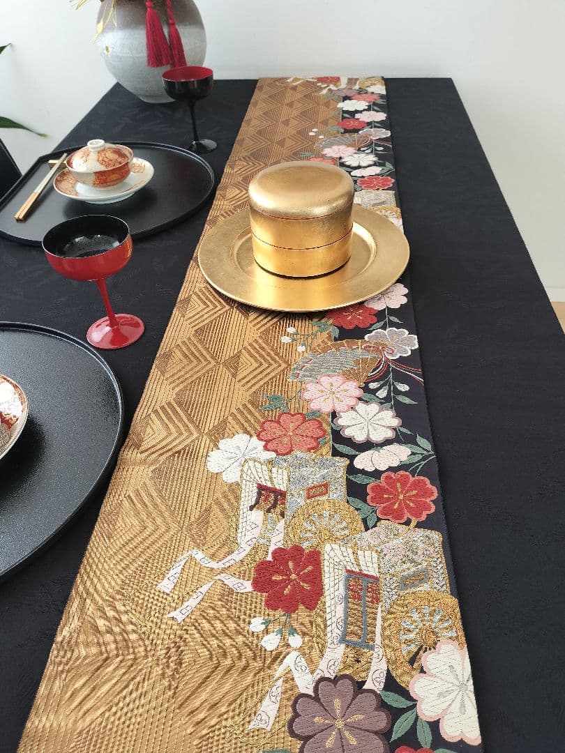 A959★逸品‼️全通帯‼️ひな祭り‼️テーブルランナー2m9cm