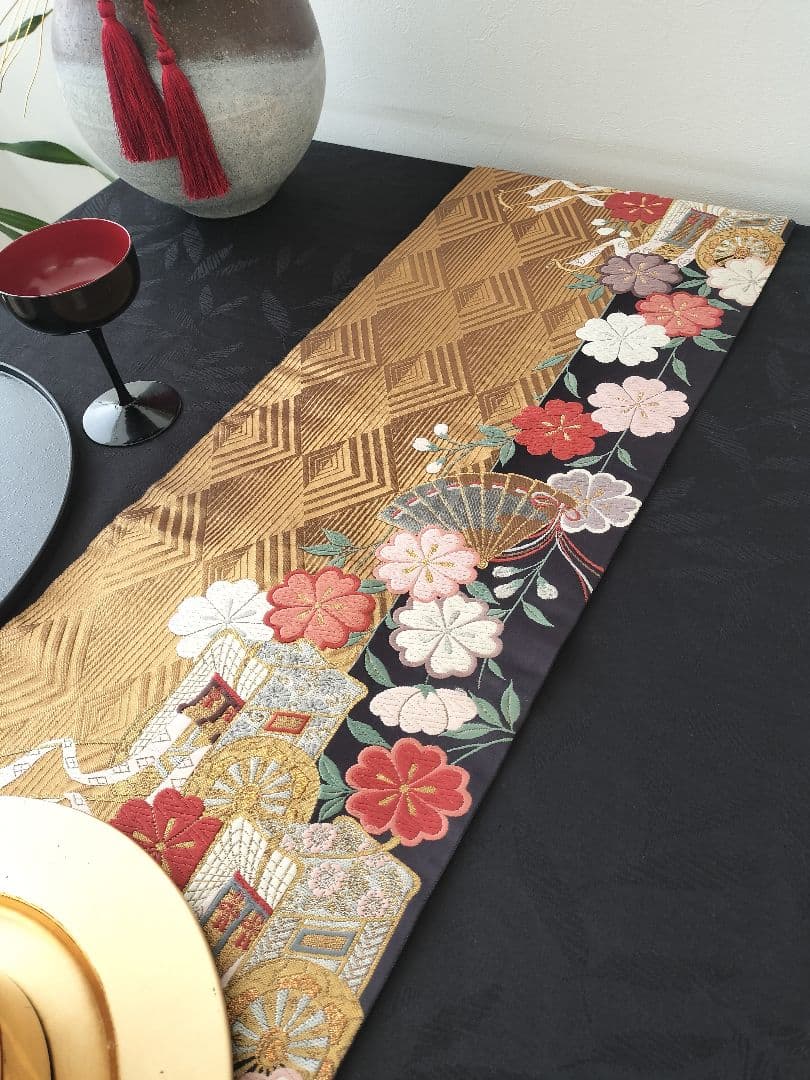 A959★逸品‼️全通帯‼️ひな祭り‼️テーブルランナー2m9cm