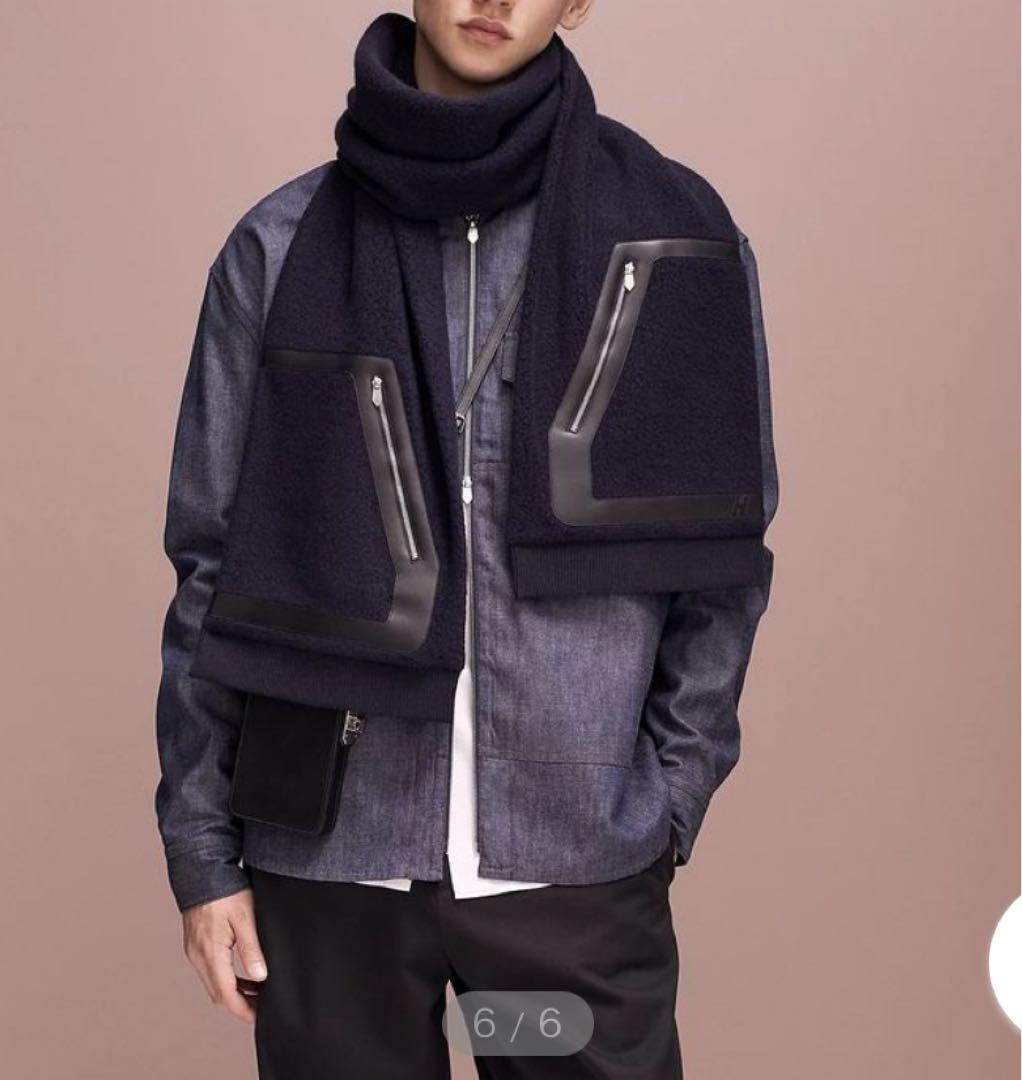 エルメス　カシミヤストール　Carreaux Ondes scarf