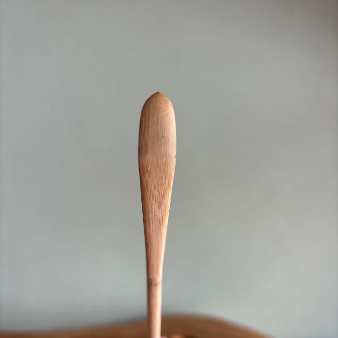 茶杓 銘「花ごろも」森洞雲造 竹筒 木箱入り