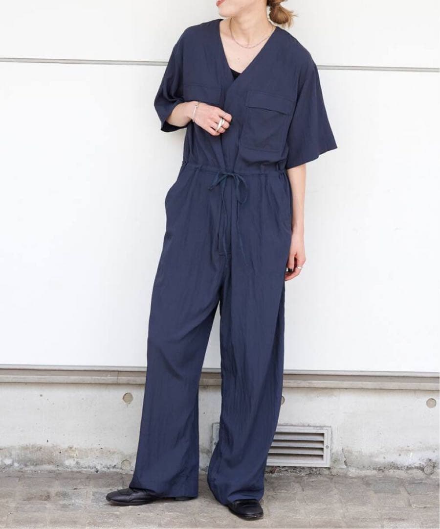 タグ付新品OUTDOOR PRODUCTS ダブルポケットVネックオールインワン