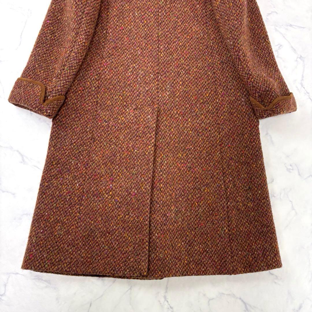 Max Mara マックスマーラ 最高級白タグ ツイード ロングコート ベルト付