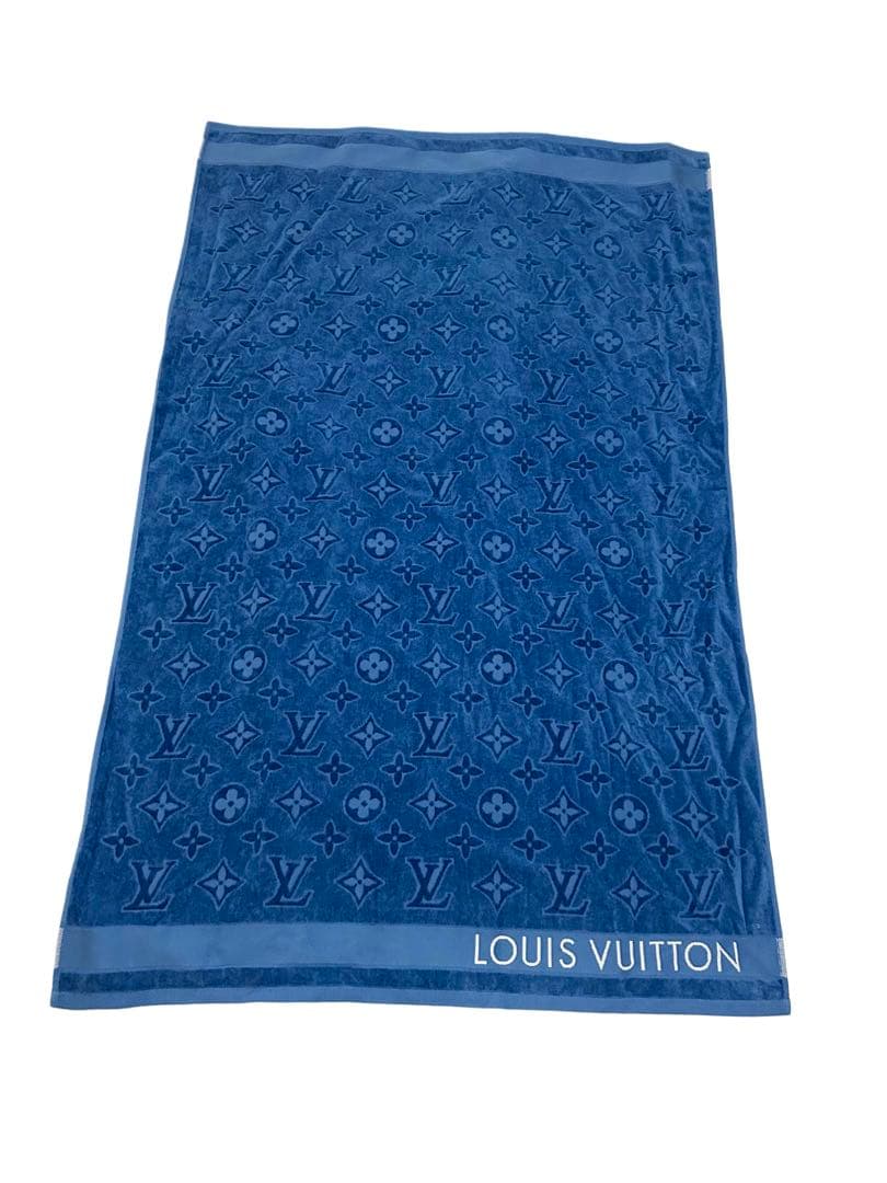 未使用◎ルイヴィトン モノグラム ビーチタオル　ブルー