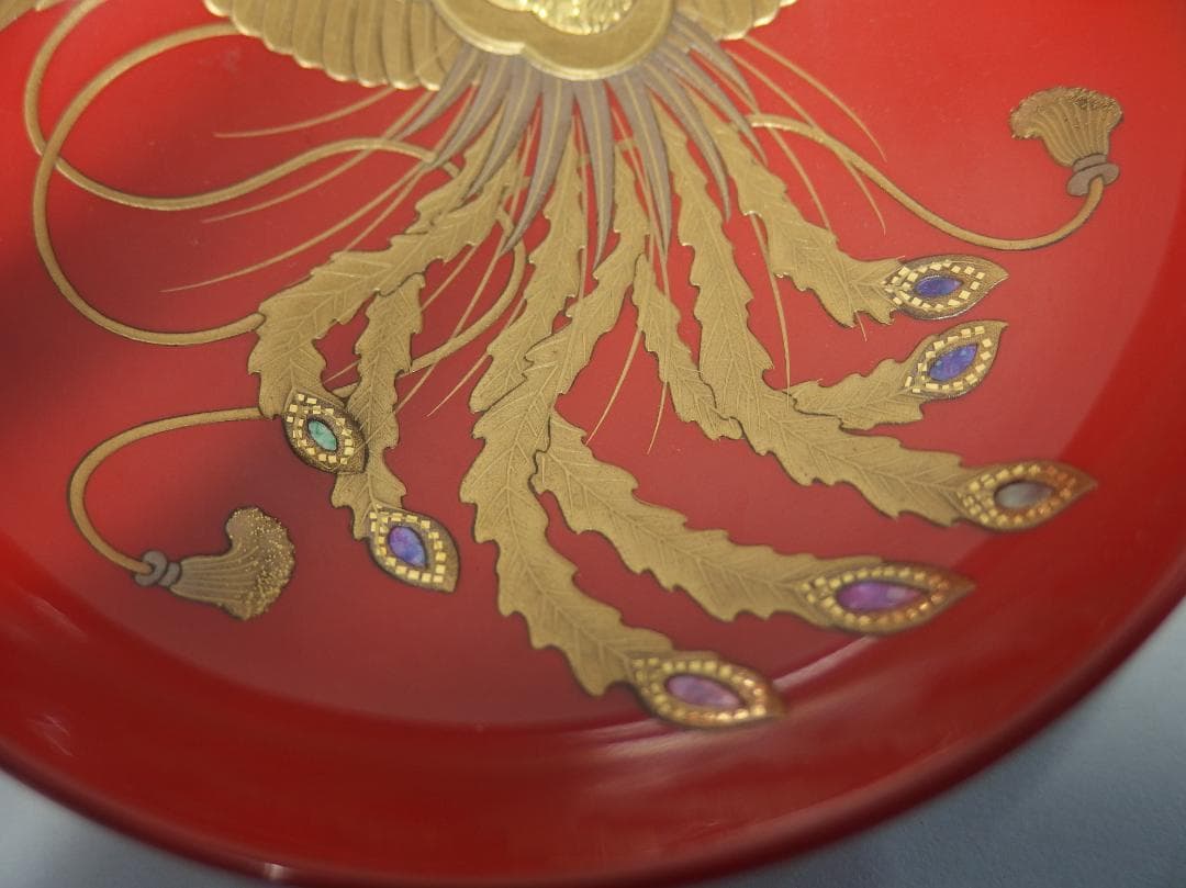 時代蒔絵鳳凰図盃一対/隠れ蓑/宝尽くし/吉祥紋/酒盃/加賀蒔絵