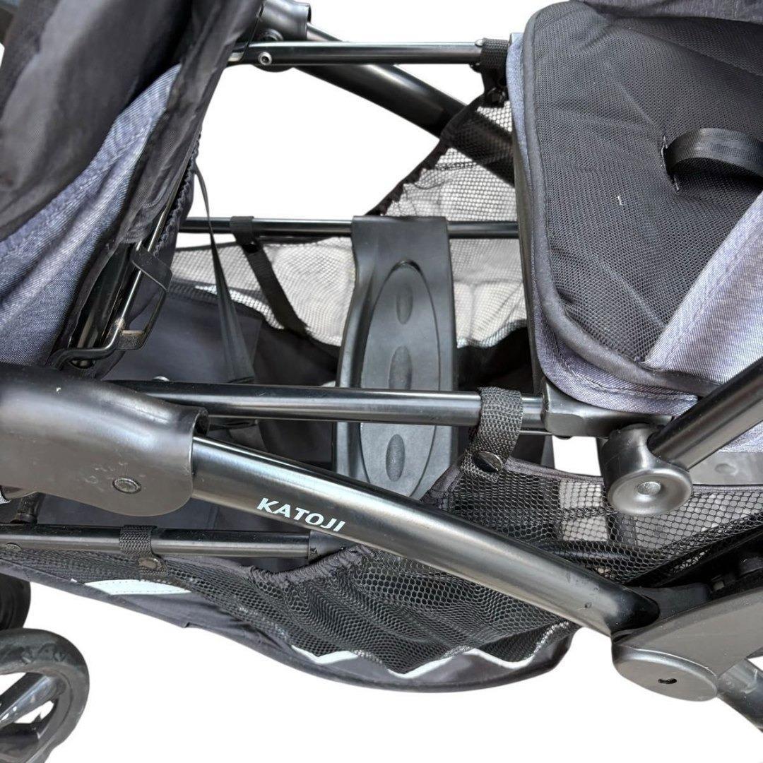 【美品】カトージ ベビーカー 2人でゴー DX デニム 二人乗り 双子