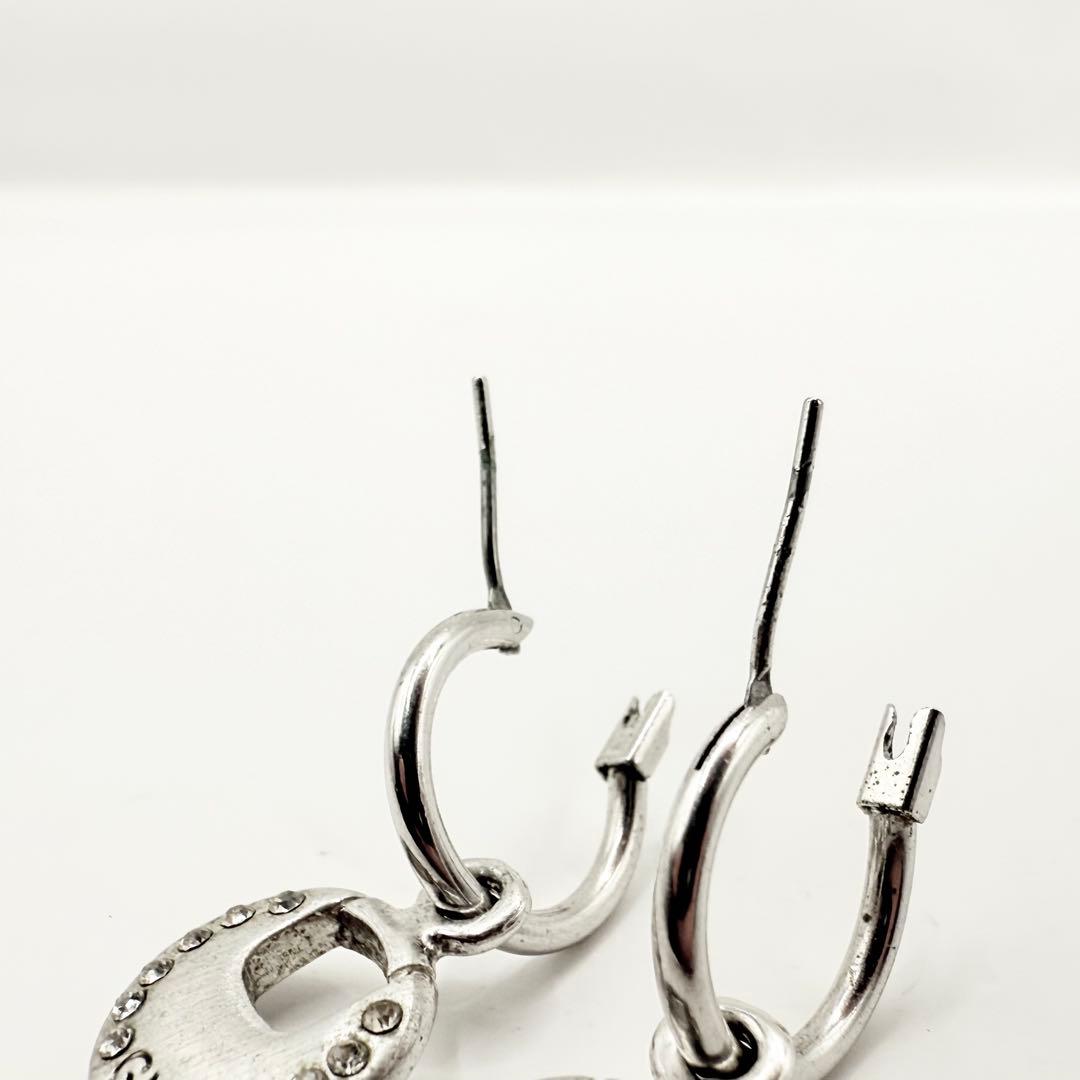 GUCCI グッチ　ピアス　サークル　ライトストーン　シルバー　GP 両耳