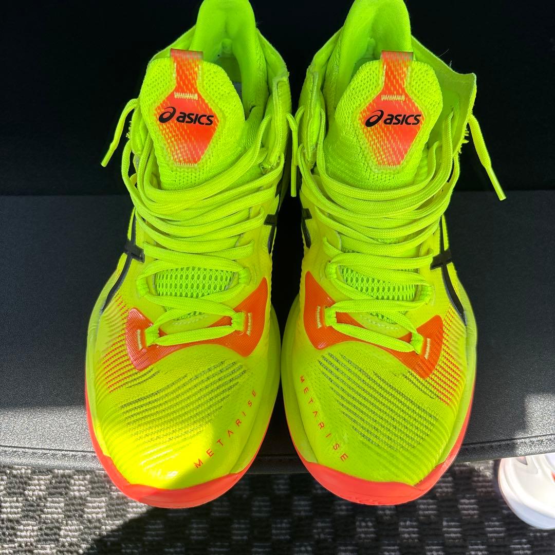 ASICS RISE 2 バレーボールシューズ 蛍光イエロー28センチ
