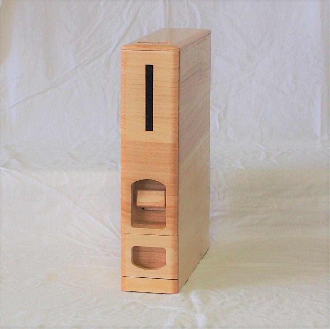 ★キャスター付 桐製スリムライスボックス(米びつ) ６kg 未使用品★