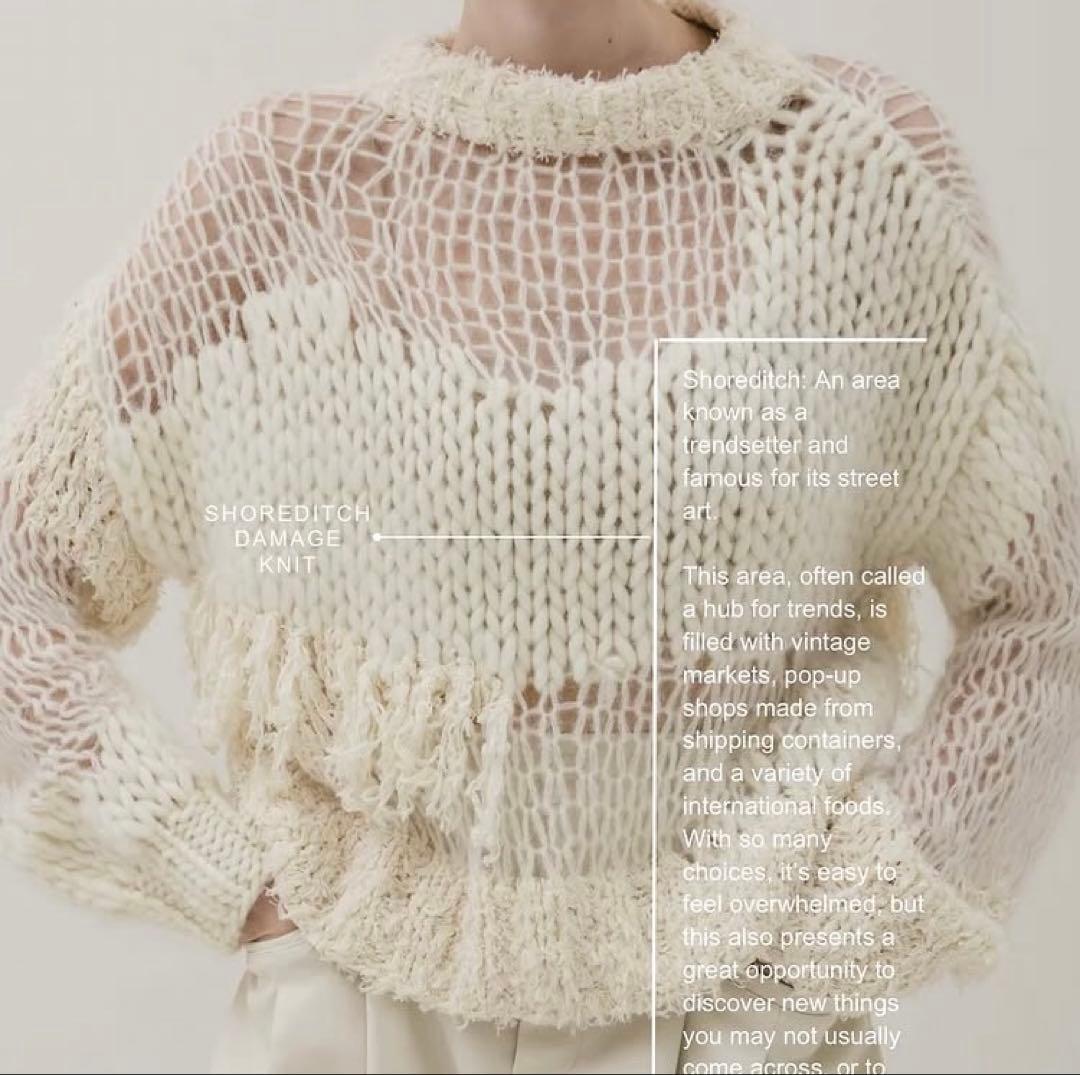 値下げしました　THE TOE かぎ編みニット　2024AW