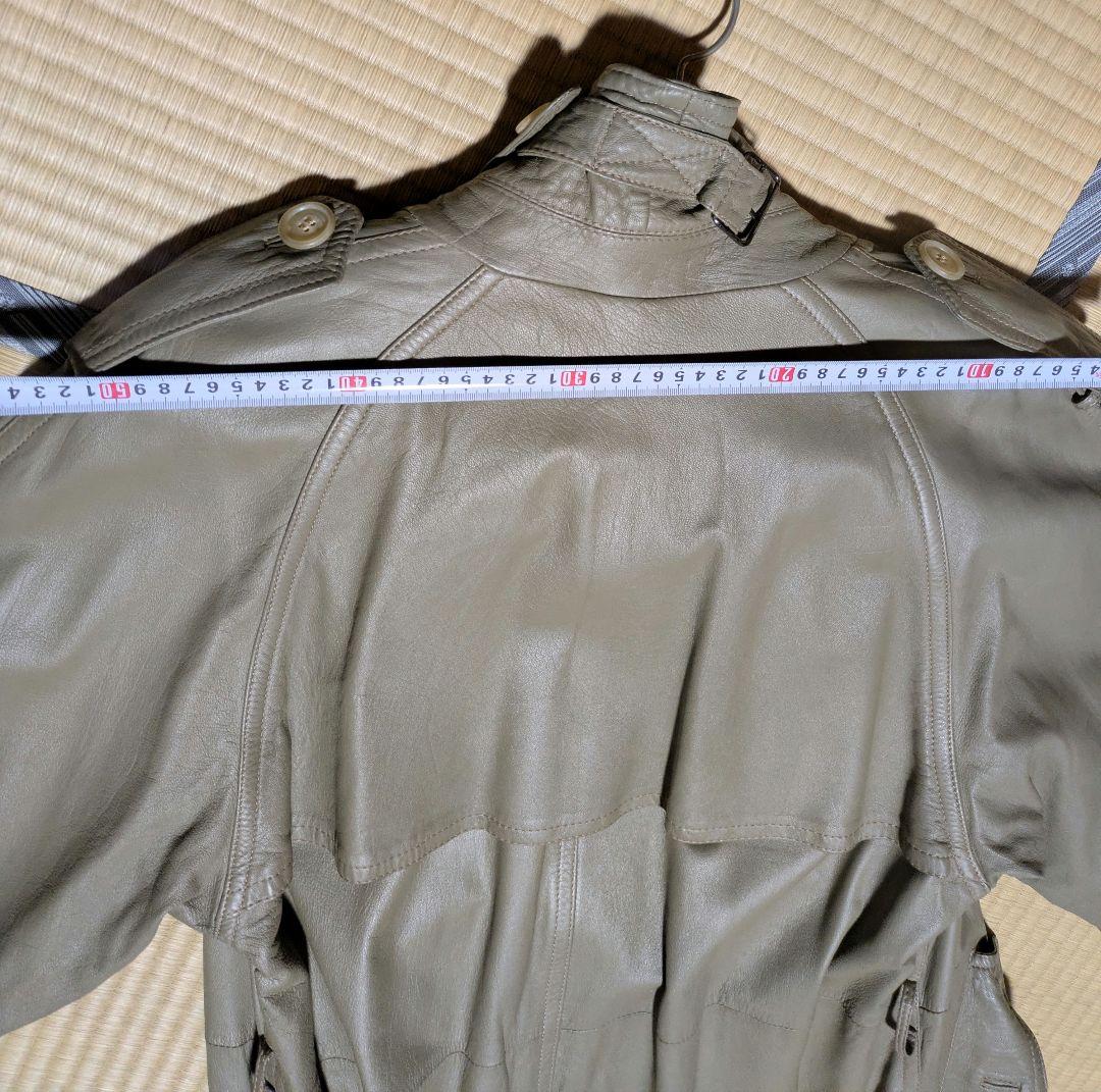 モレスキー革トレンチコートMモスグリーン