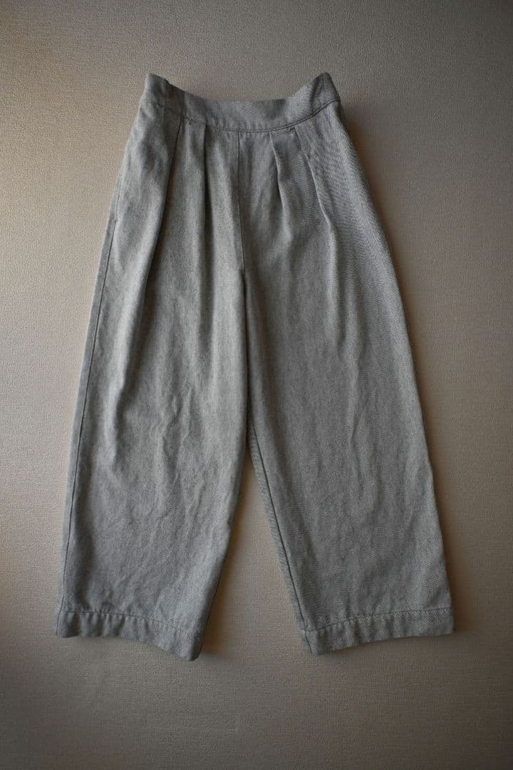 中川政七商店　綿ウールデニムのワイドパンツ