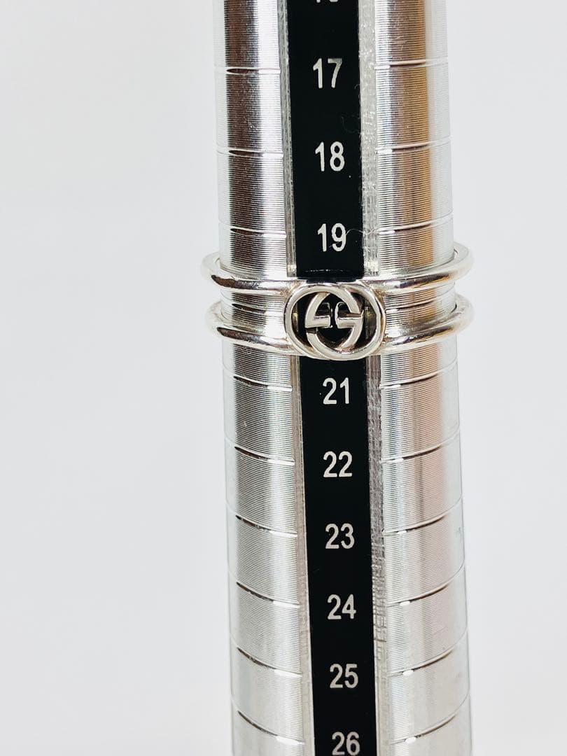 【美品】GUCCI WGリング 21号（実寸20号）指輪 男女兼用 925
