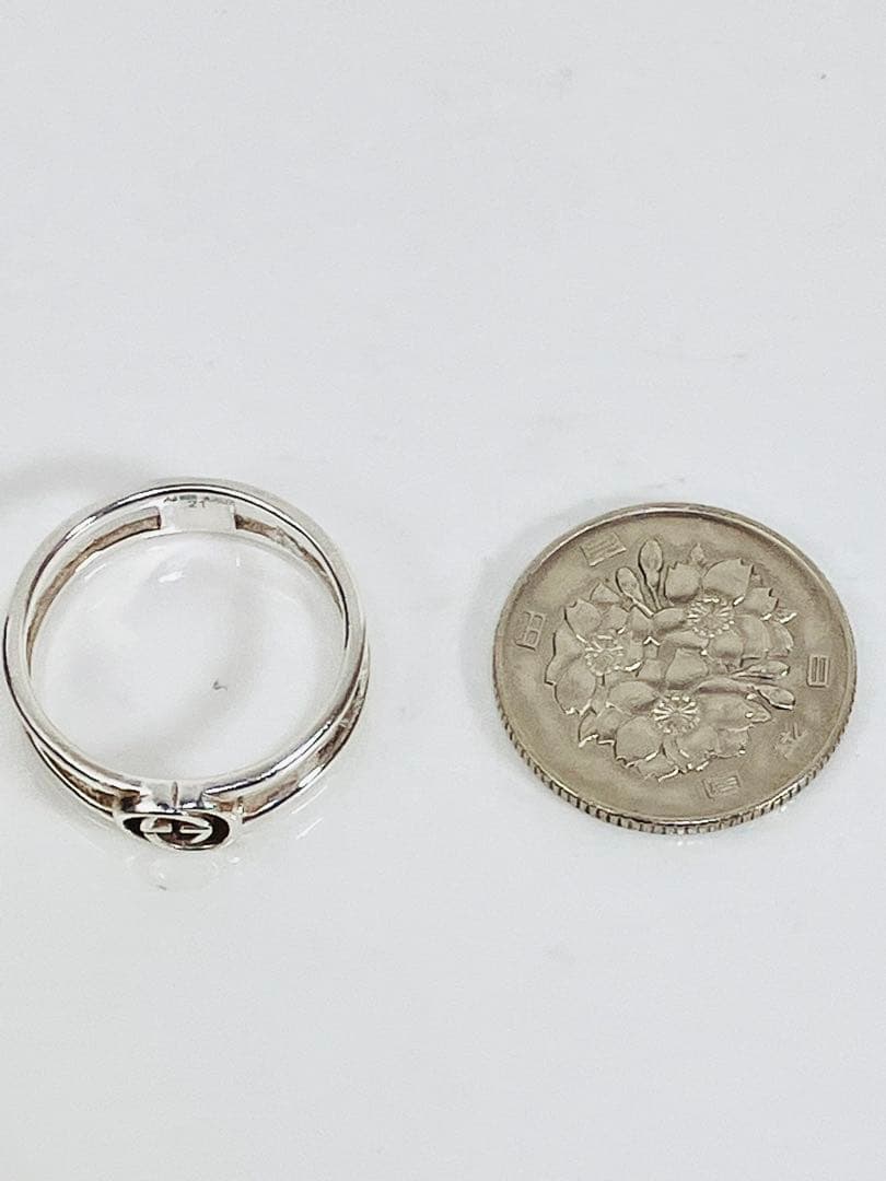 【美品】GUCCI WGリング 21号（実寸20号）指輪 男女兼用 925