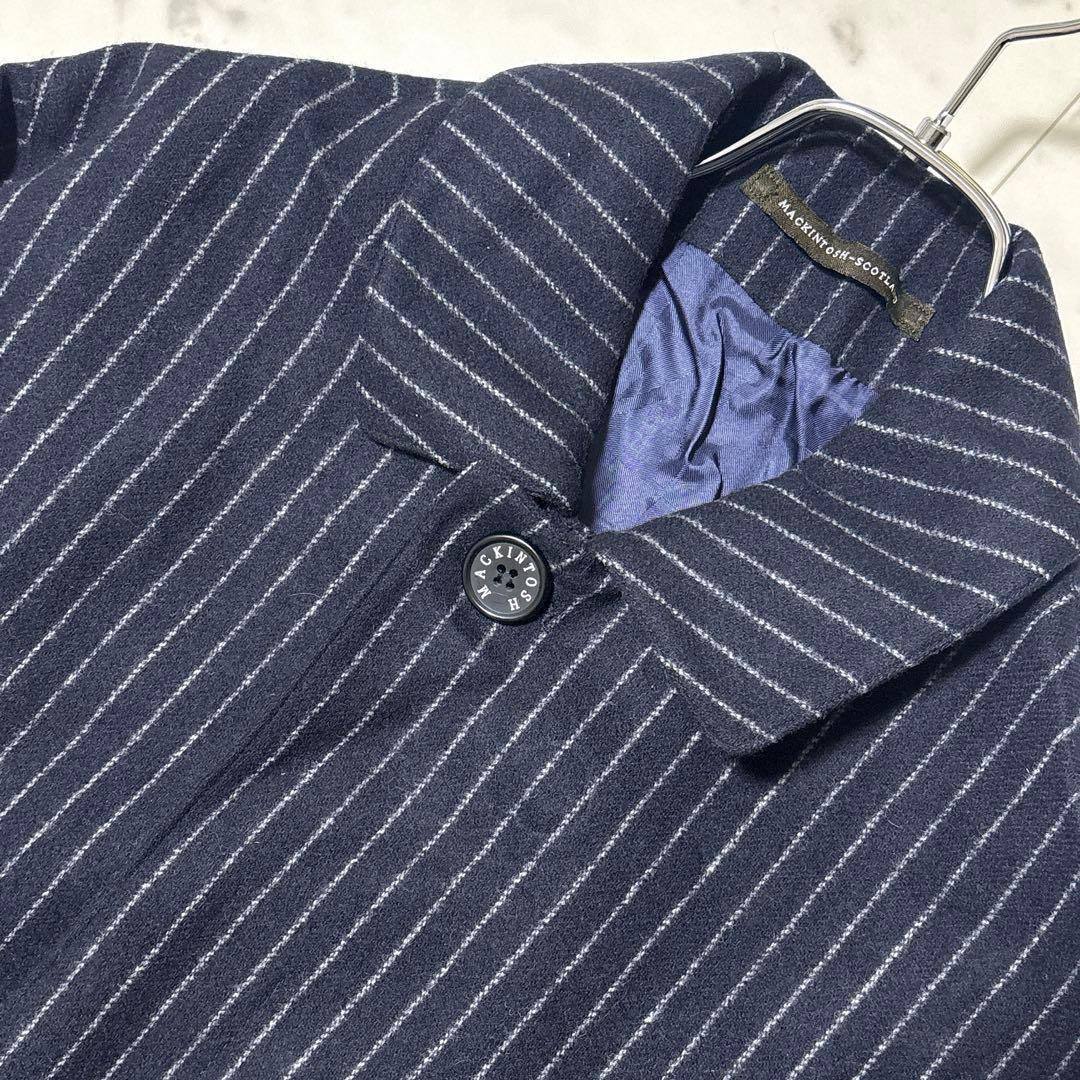 美品 マッキントッシュ 英国製 カシミヤ混 ダンケルド ステンカラーコート 40