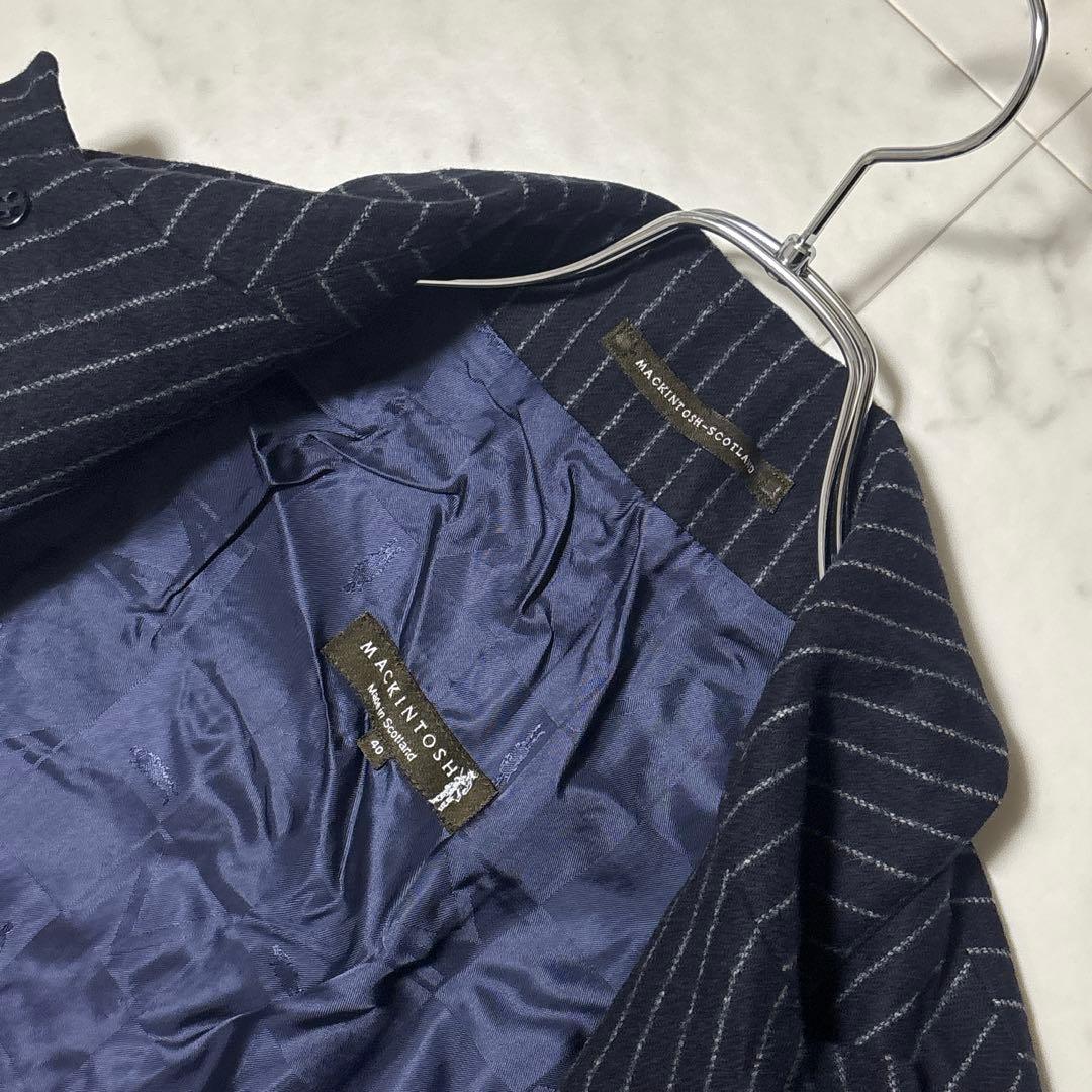 美品 マッキントッシュ 英国製 カシミヤ混 ダンケルド ステンカラーコート 40