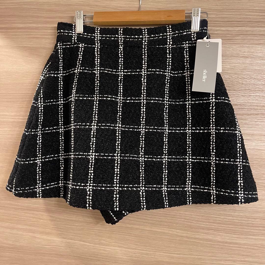 みゆ【新品】sheller シェリエ　ツイード　スカート　キュロット
