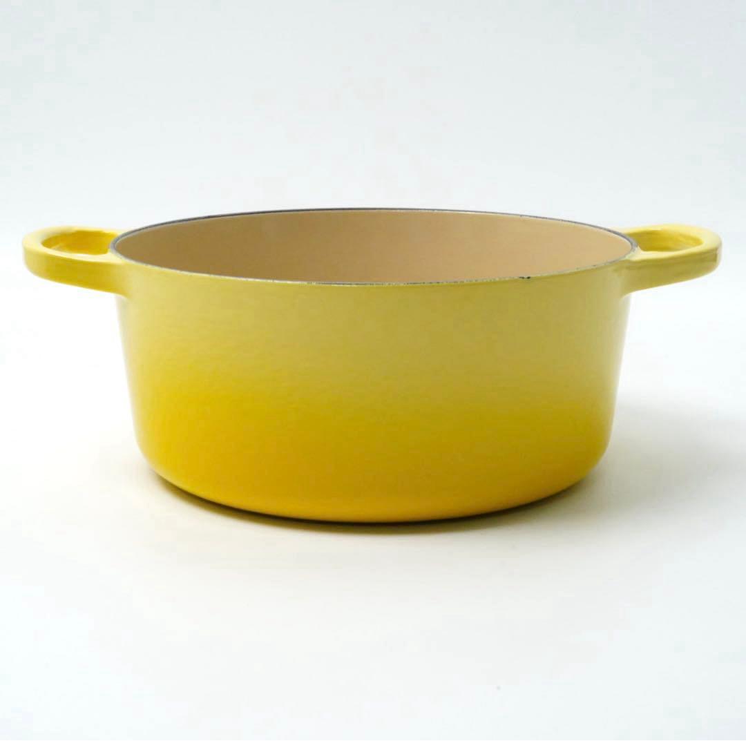 【美品】LE CREUSET　シグニチャーココット ロンド ソレイユ　22cm