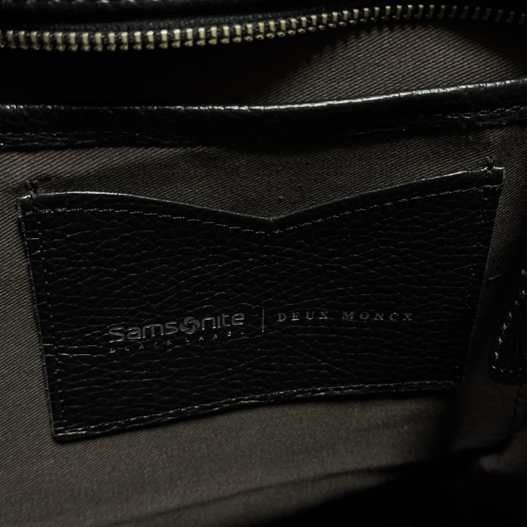 Samsonite HOXTON ラウンドトート 牛革 イタリアンレザー 黒