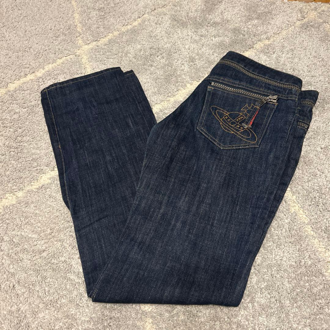 ヴィヴィアンウエストウッド レッドレーベル ジッパーデザイン デニムパンツ