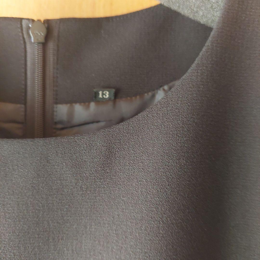 シマウマ　ブラックフォーマル13号ロング丈スカート