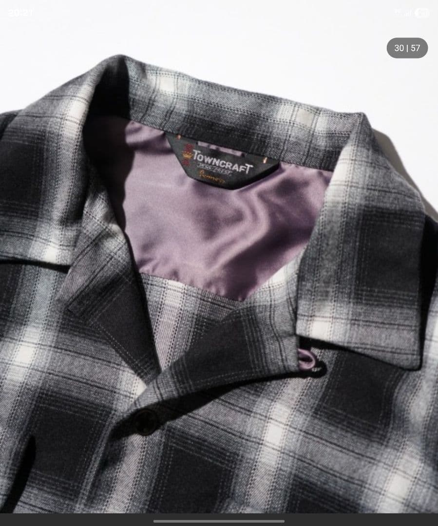 トップス TOWN CRAFT 50S W-FLAP LOOP COLLAR SHIRT