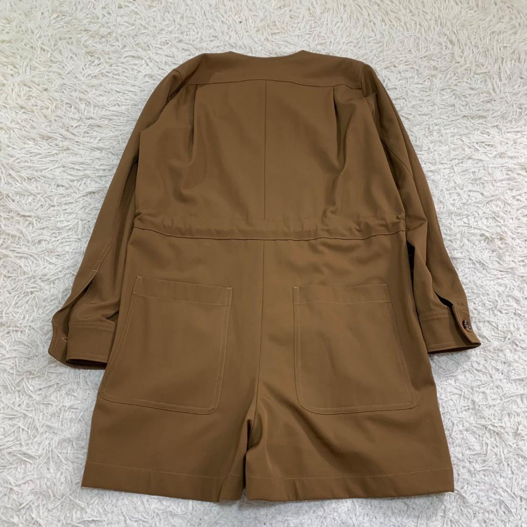 17529✨24年 マックスマーラ ジャンプスーツ ウール 36 S ブラウン