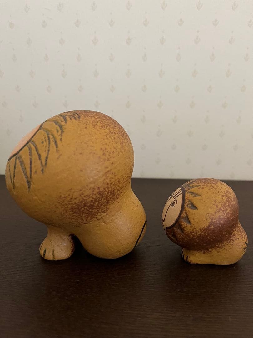 リサラーソン　陶器製ライオン　セミミディアム　ミニ　2点セット