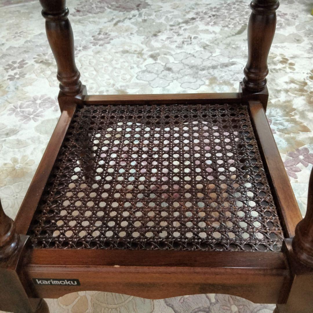 karmaku カリモクコロニアルシリーズ電話台　飾り棚フラワースタンド中古美品