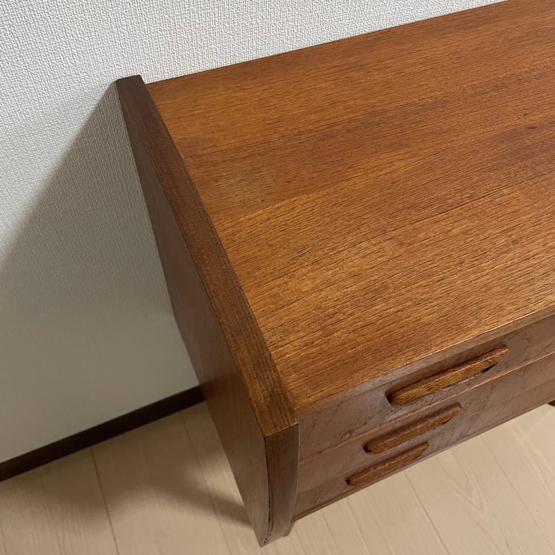 北欧　ヴィンテージ　3段チェスト　チーク