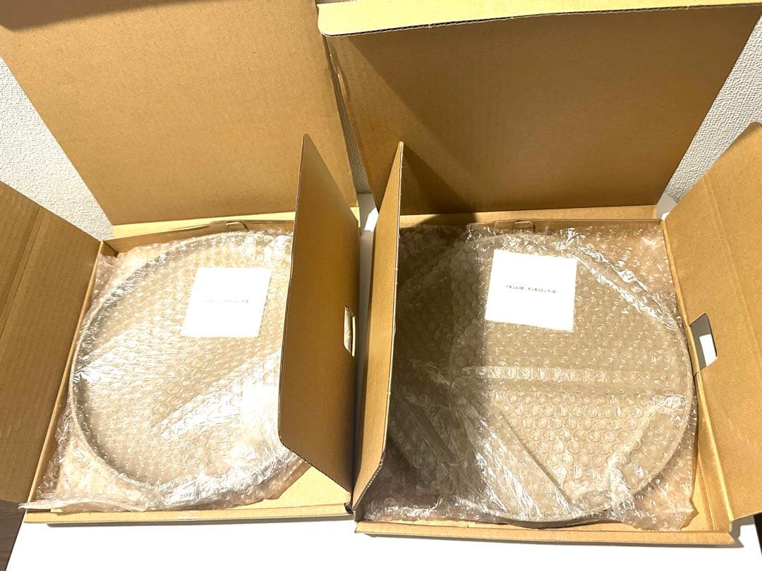 【新品】ハサミポーセリン 25.5cm ナチュラル 2枚セット ランチプレート