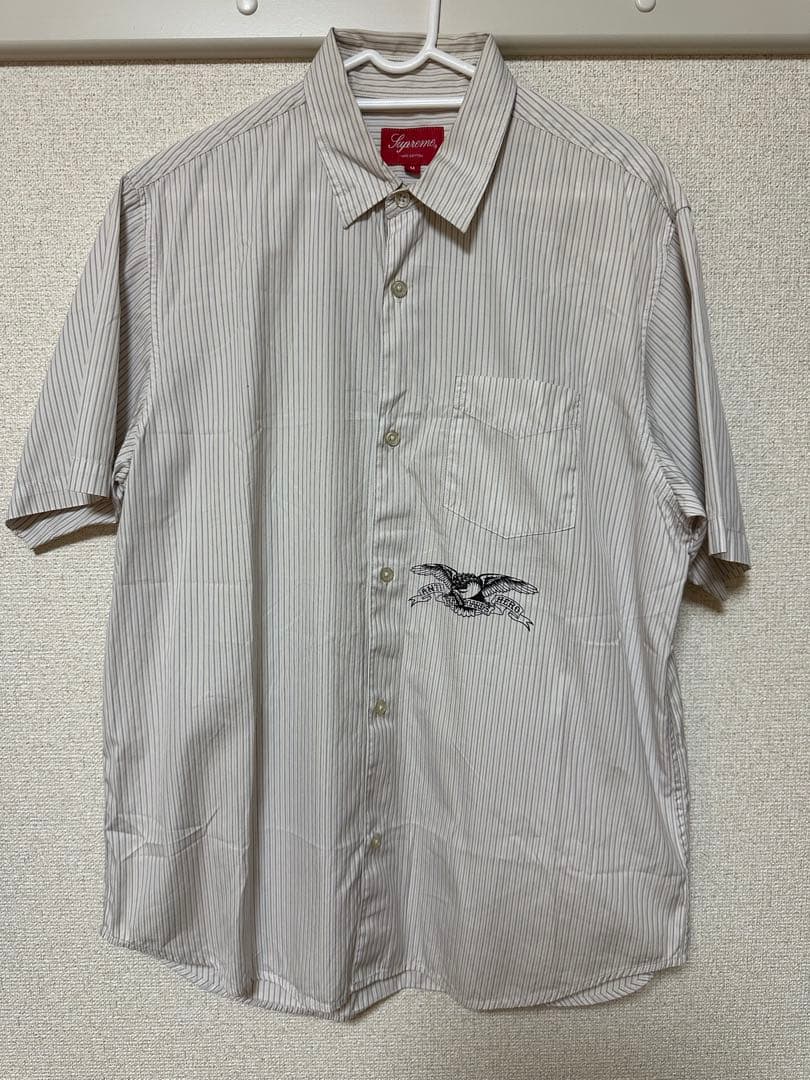 Supreme ストライプ 半袖シャツ M ANTI HERO